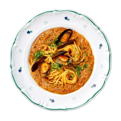 Спагетти с мидиями и томатом